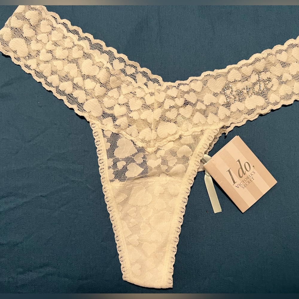Bride Victoria Secret thong with after wedding Bling